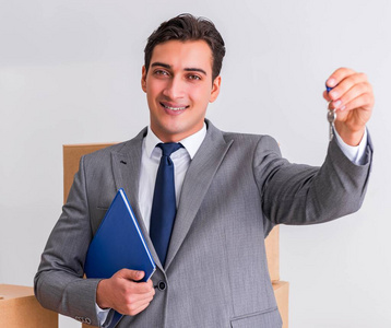 简约房屋钥匙布局设计 房屋经纪文本展示方案